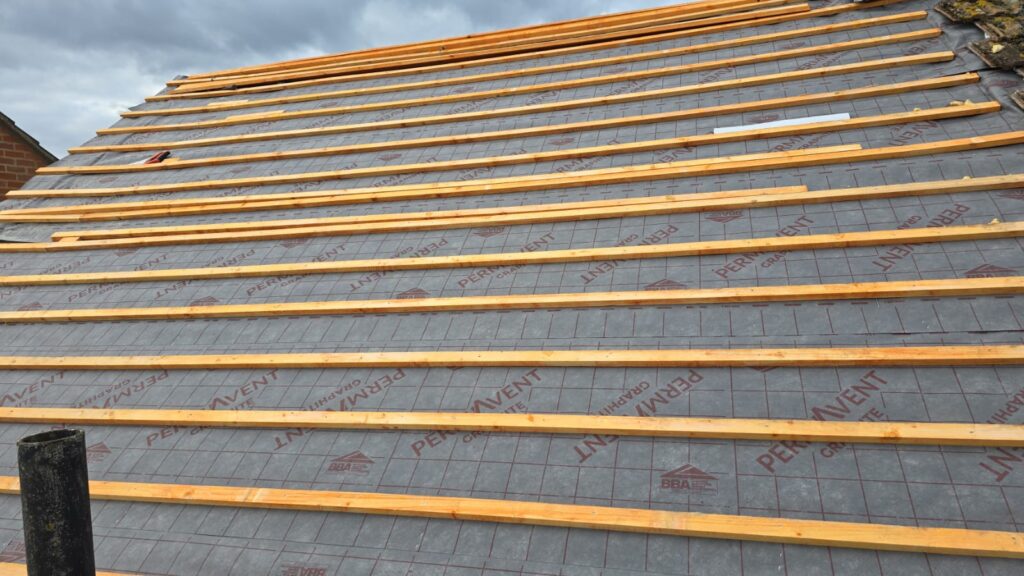 This is a spray foam removal job in progress on a residential property in Lincolnshire.